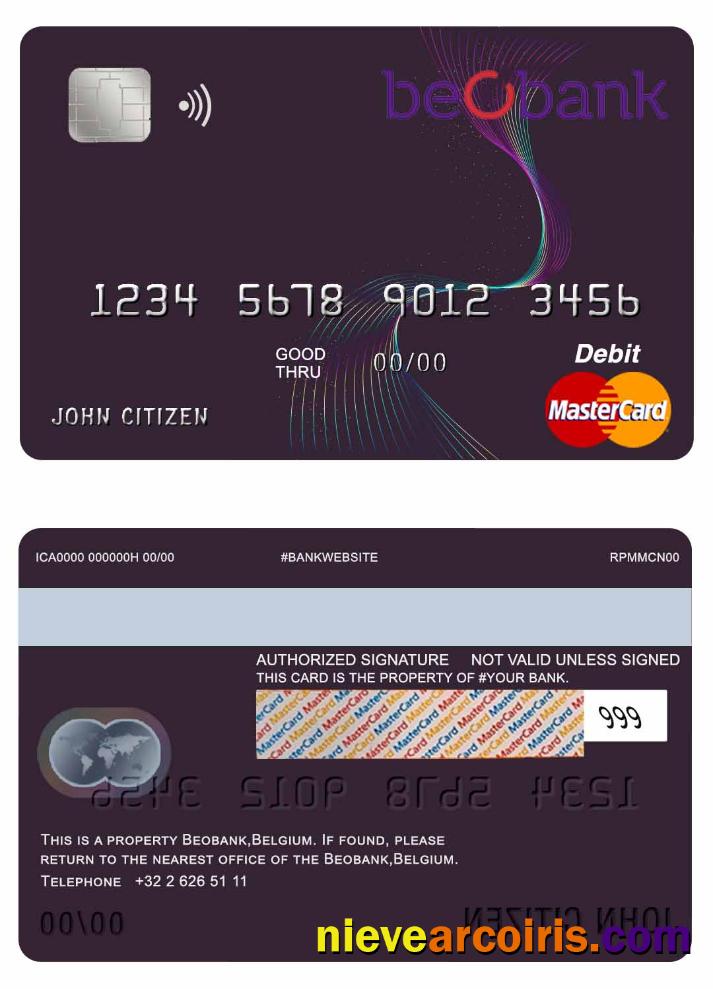 Belgium Beobank mastercard